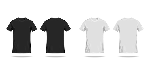 黒と白のtシャツ。