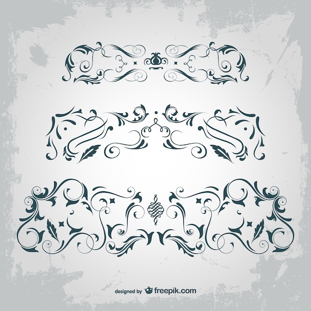 Vector black arabesque ornaments