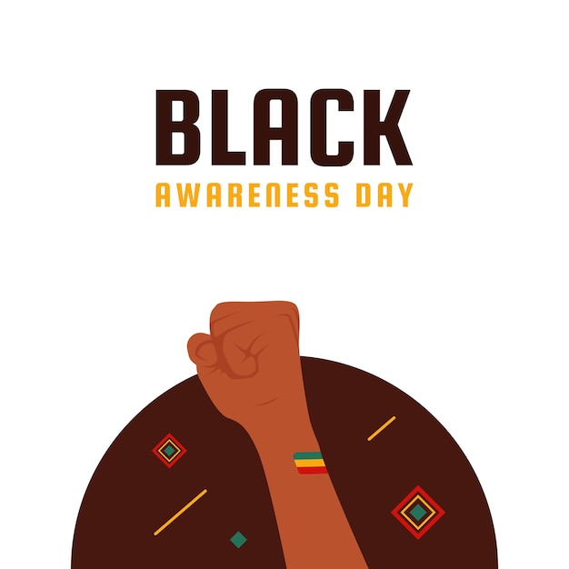 Vector black awareness day design for international moment