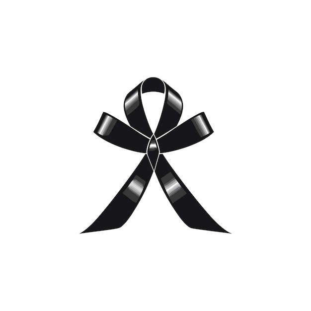 Vector black awareness ribbon vector illustratie