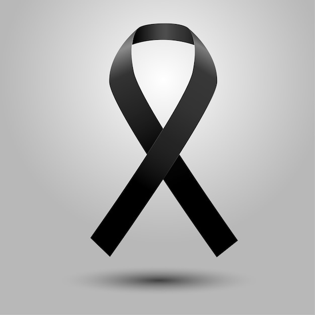 Vector black awareness ribbon