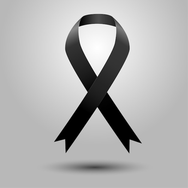 Vector black awareness ribbon