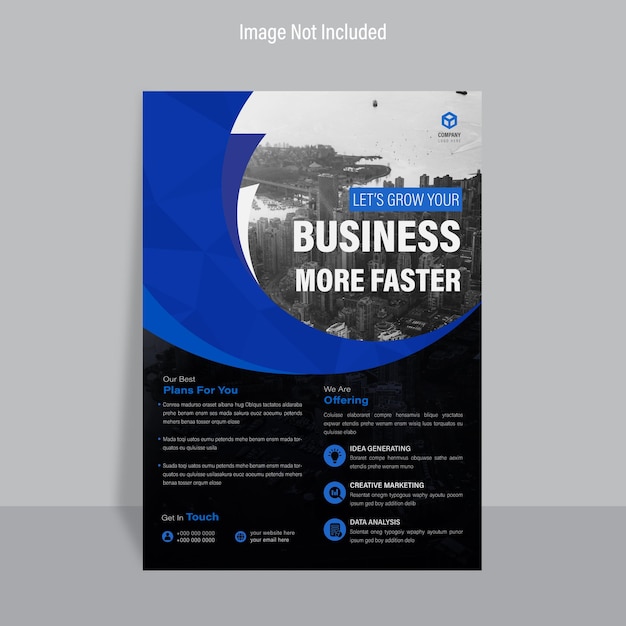 Vector black background flyer design for promotion