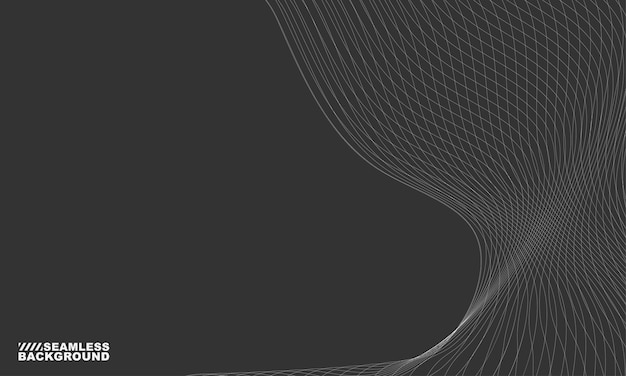 Vector black background with abstract lines design