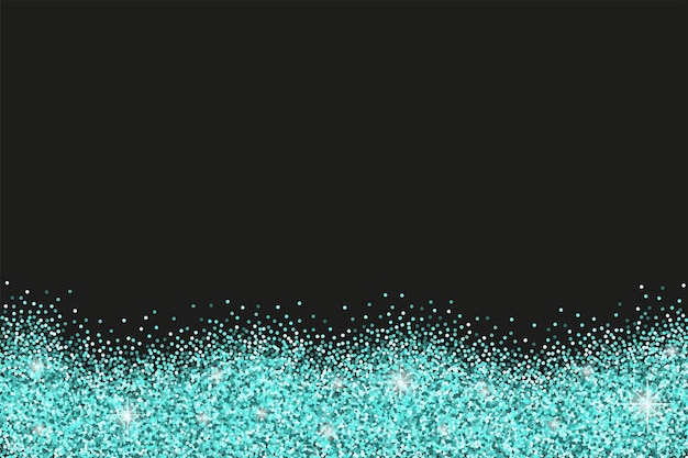 Vector black background with azure glitter sparkles