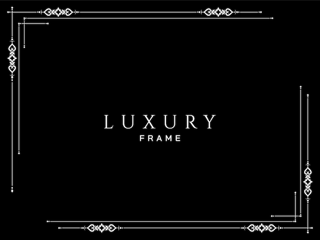 A black background with a black frame that says luxury frame.
