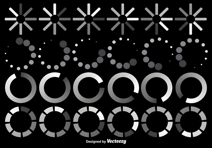 Vector a black background with circles and circles with the words  the word  in the middle