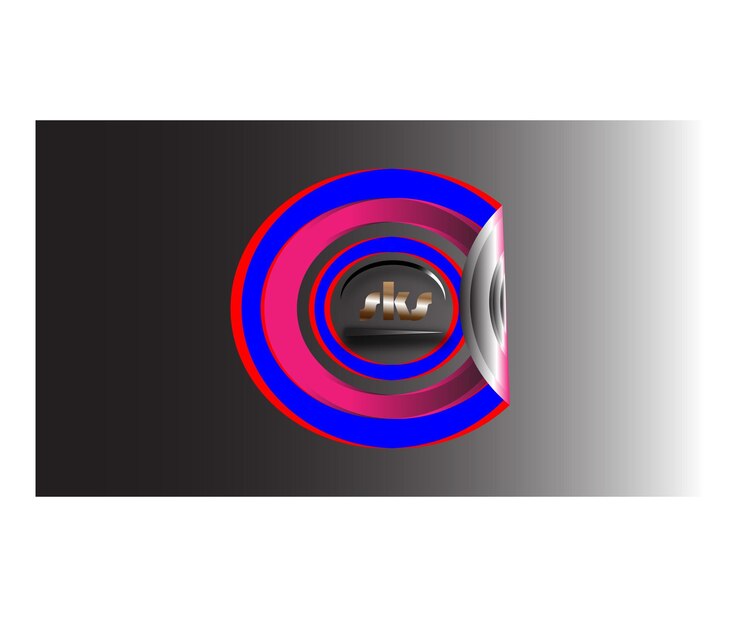 Vector a black background with a colorful logo