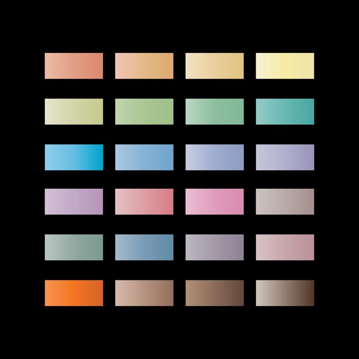 Vector a black background with a colorful square that says different colors