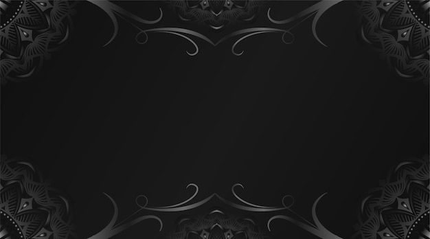 Black background with decorative ornament