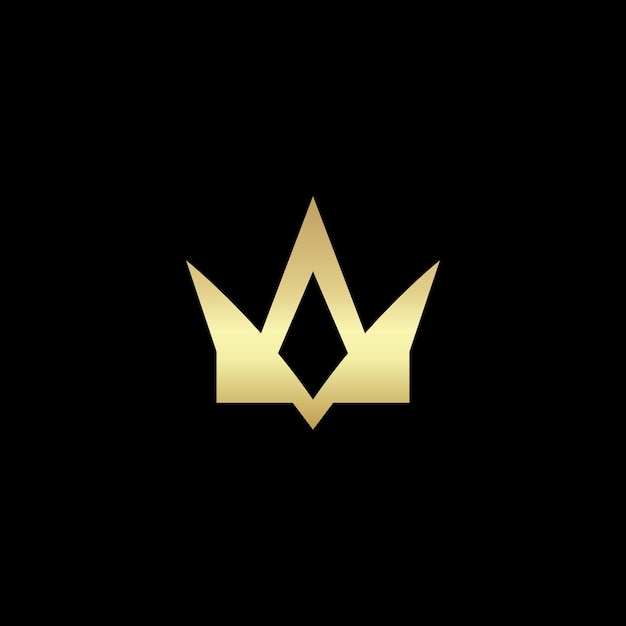 A black background with a gold crown on it