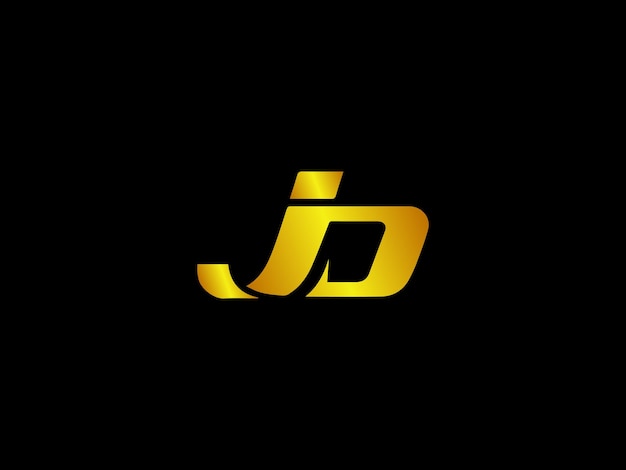Черный фон с золотым логотипом jj
