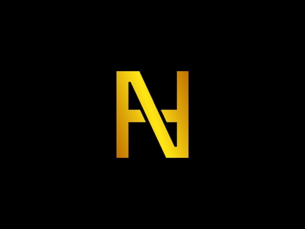 A black background with gold letters h n and n in yellow