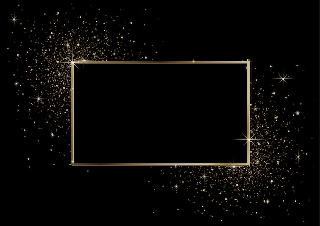 Black Background with Golden Frame