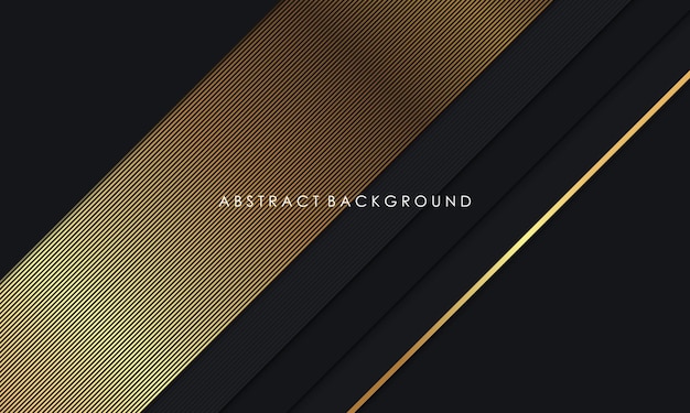 Black background with golden lines overlap layers