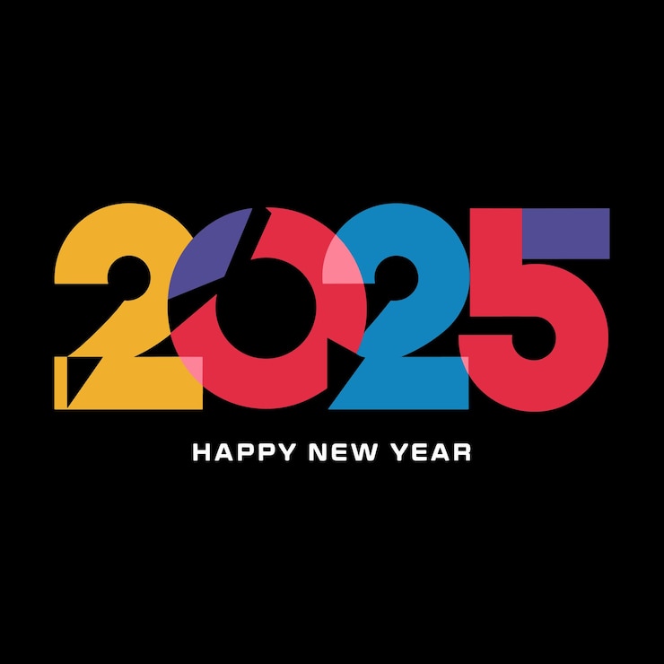Vector a black background with happy new year