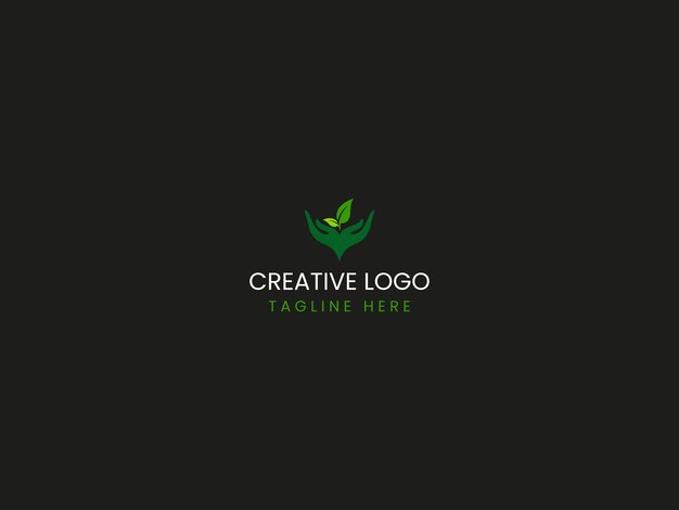 Vector a black background with a logo for a creative logo