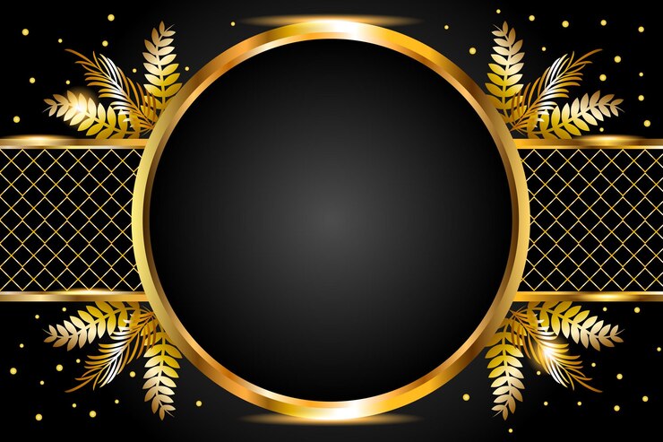 Black Background With Luxury Frame