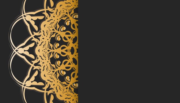 Black background with luxury gold pattern for logo design