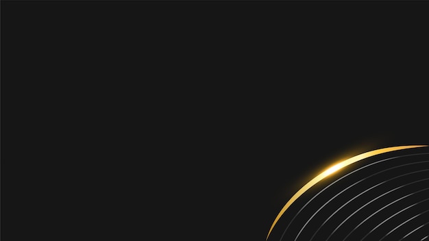 black background with luxury golden line