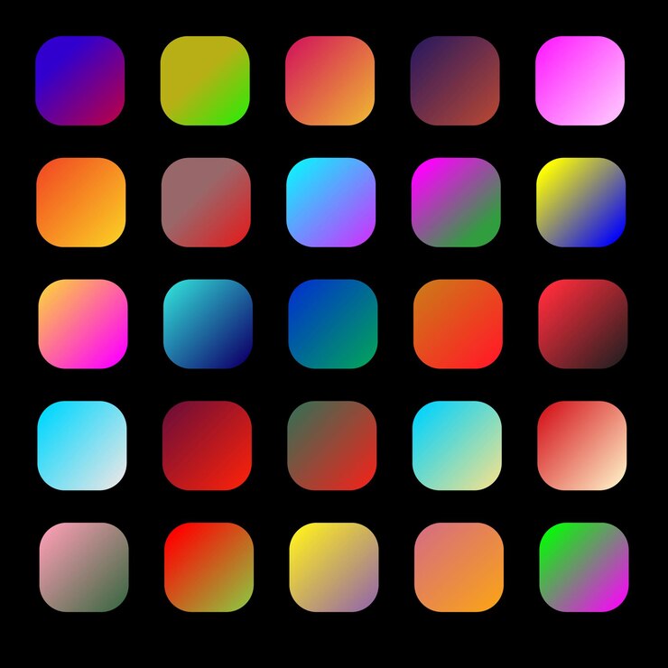 a black background with multicolored squares and a black background