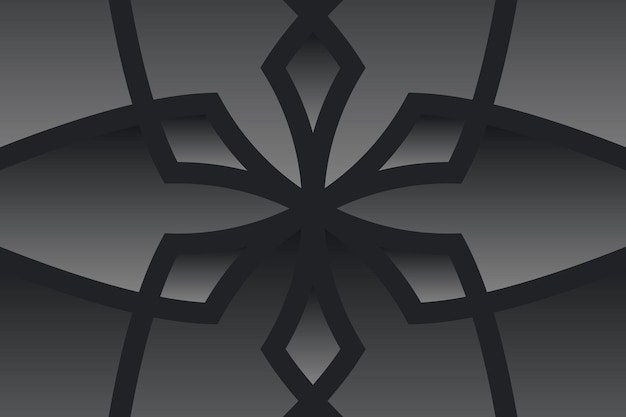 Черный фон с реалистичным эффектом градиента, украшенный шестиугольниками