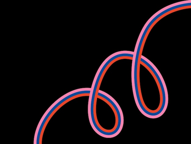 A black background with a red and blue infinity symbol in the middle.