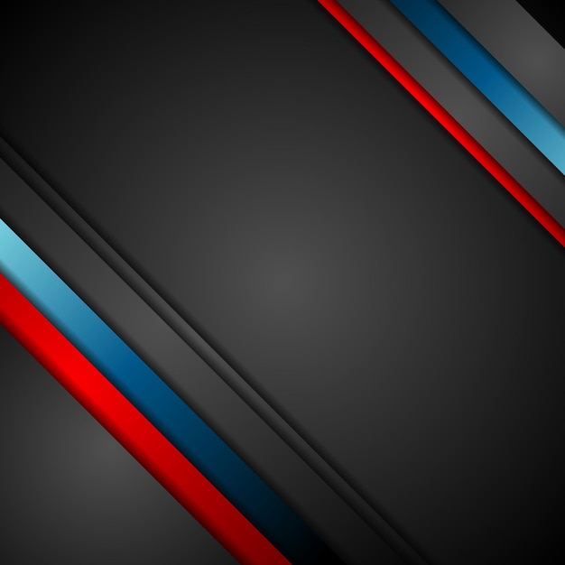 Black background with red and blue stripes