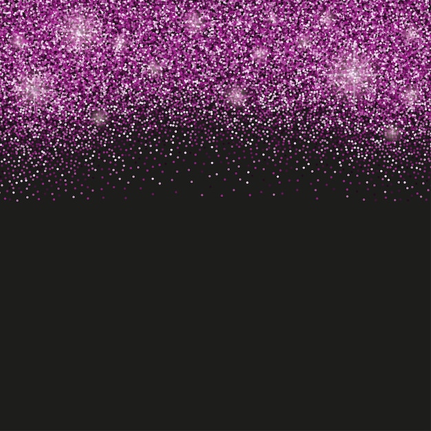 Vector black background with violet glitter sparkles