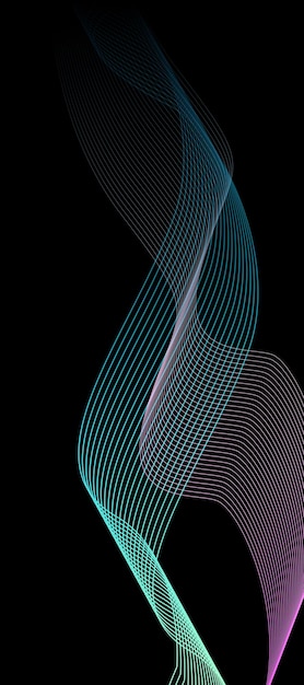black background with wavy line