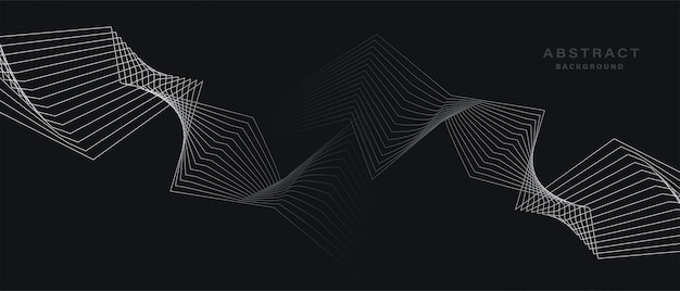 Black background with wavy lines