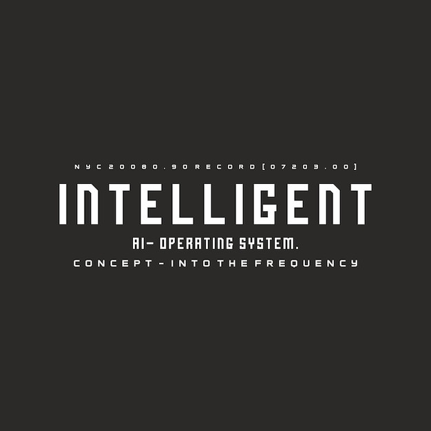 A black background with the word intelligent on it