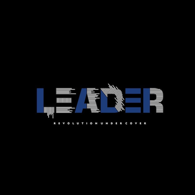 A black background with the word leader on it