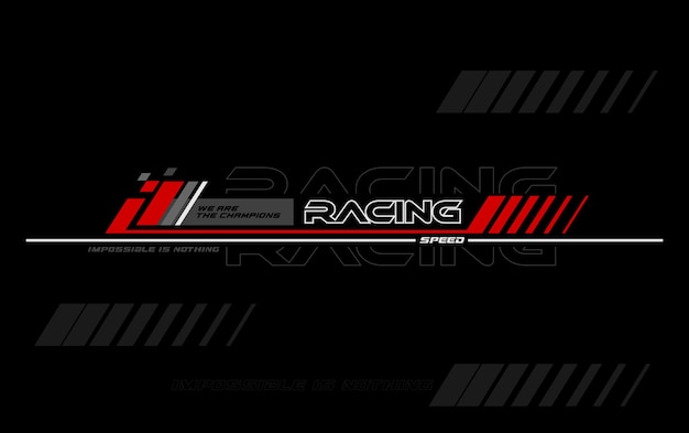 a black background with the word racing on it