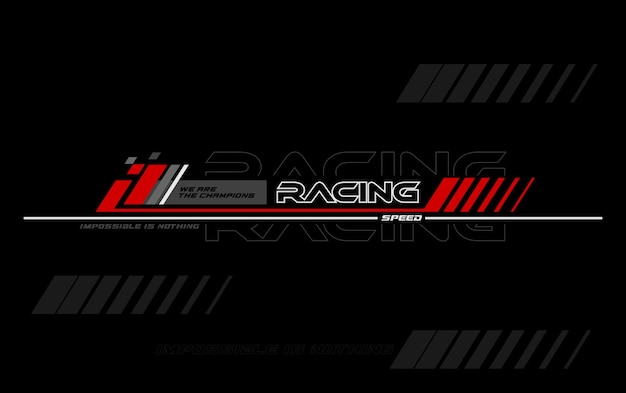 Vector a black background with the word racing on it