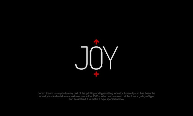 A black background with the wordmark logotype for joy