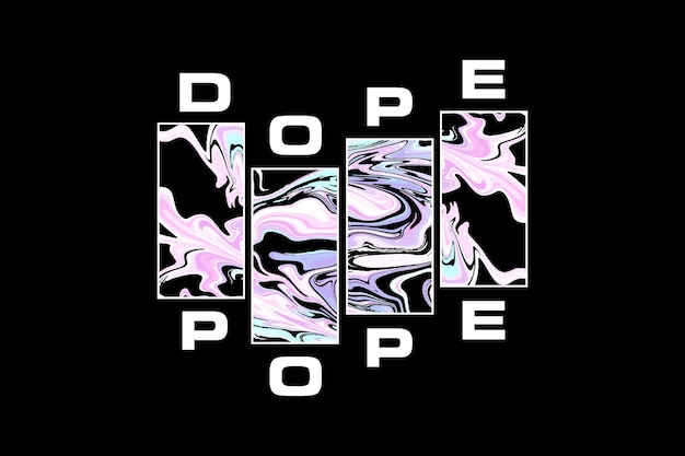 dope pop이라는 단어가 있는 검정색 배경