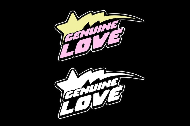 A black background with the words genuine love written on it.