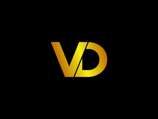 Vector black background with the words vd on it