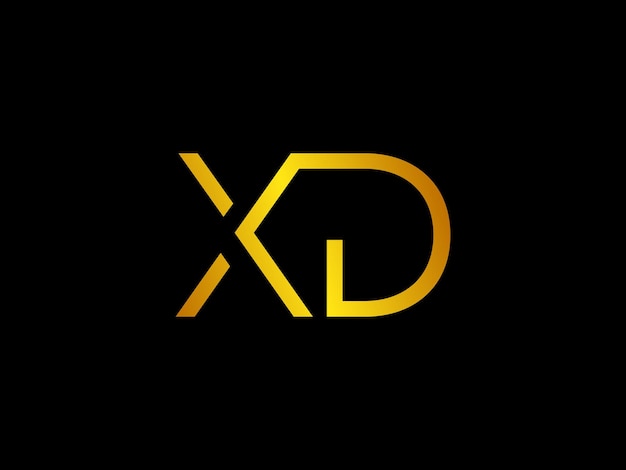 A black background with the xd logo