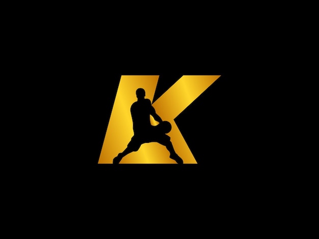 A black background with a yellow k logo on it