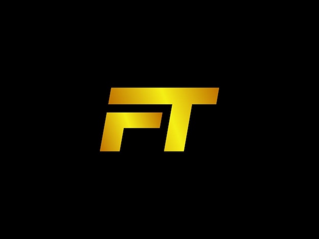 Black background with yellow letters that say ft