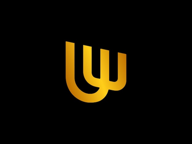 A black background with a yellow uw on it