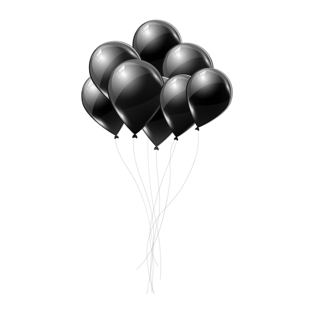 Black balloons.