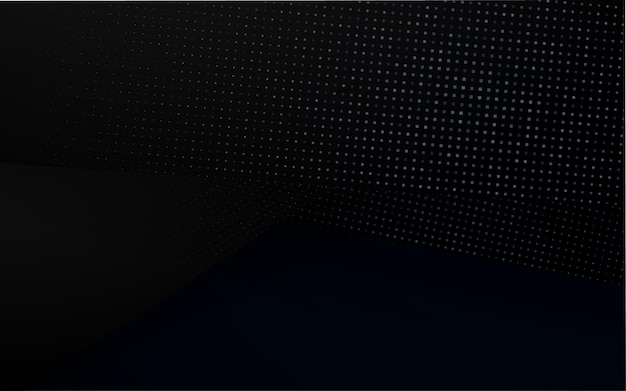 Vector black banner dots blue background vector