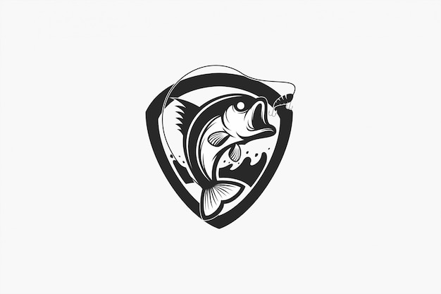 Black Bash fish logo emblem