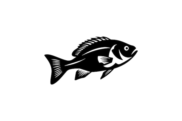 Vector black bass icon