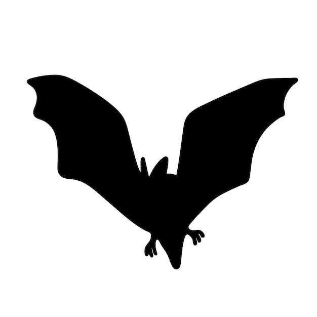 Vettore pipistrello nero silhouette di un batdesign per halloween