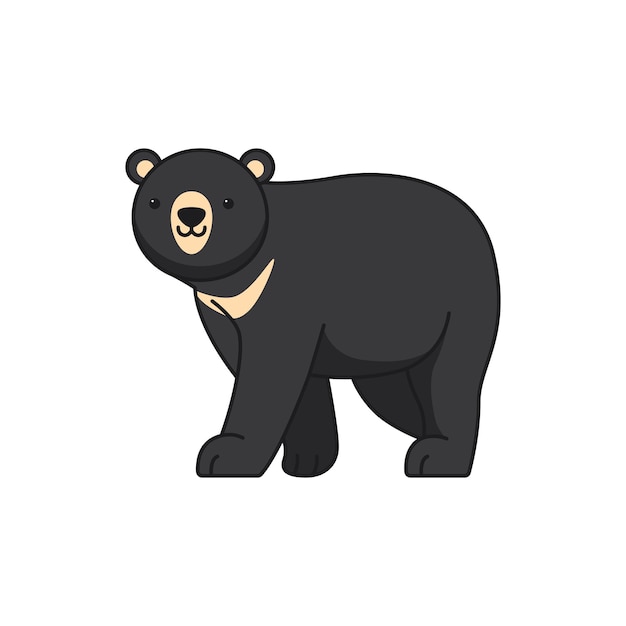 Black Bear Vector Illustration