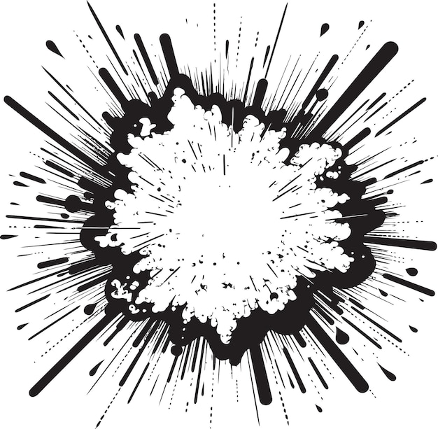 Vector black beauty comic explosion logo mastery exciting explosion black vector icon